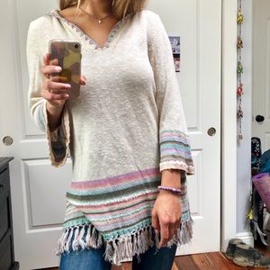 Knit pastel colored sweater (maybe sweater dress)